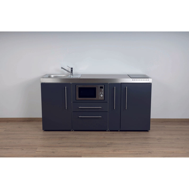 Stengel - Mini-Küche Miniküche Premiumline MPMSG180AMWGKFrBl2Sn Schiefergrau