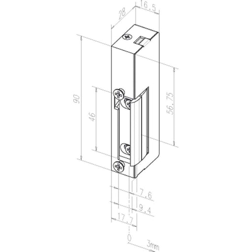 Assa Abloy effeff - Elektrischer Türöffner Elektro-Türöffner ohne 19----------D11 Schließblech