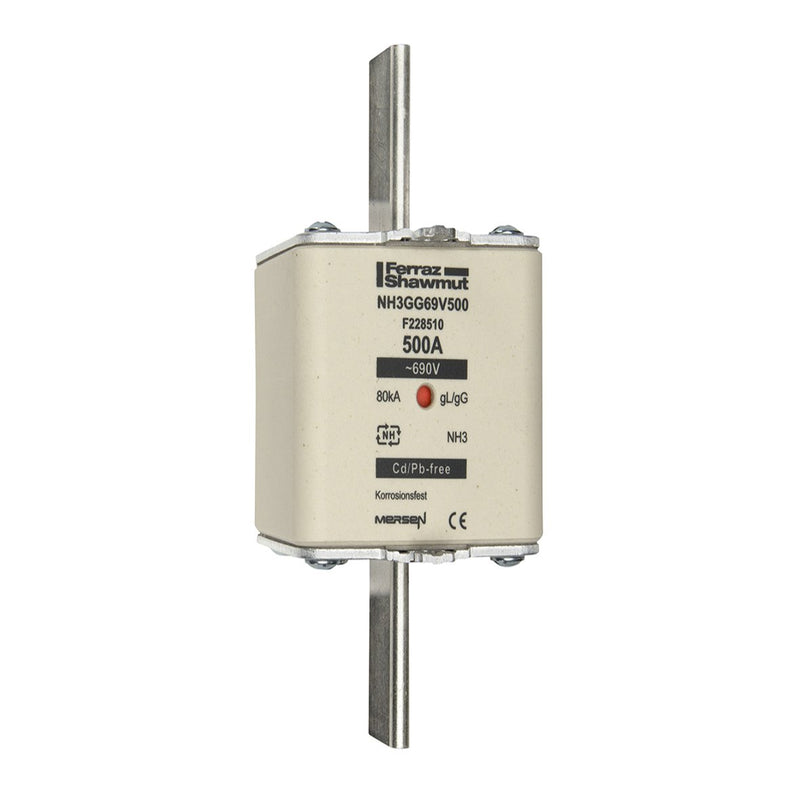 Mersen - Messersicherung NH-Sicherungseinsatz SF NH3GG69V500 Gr.3 gG 500A/690V KM