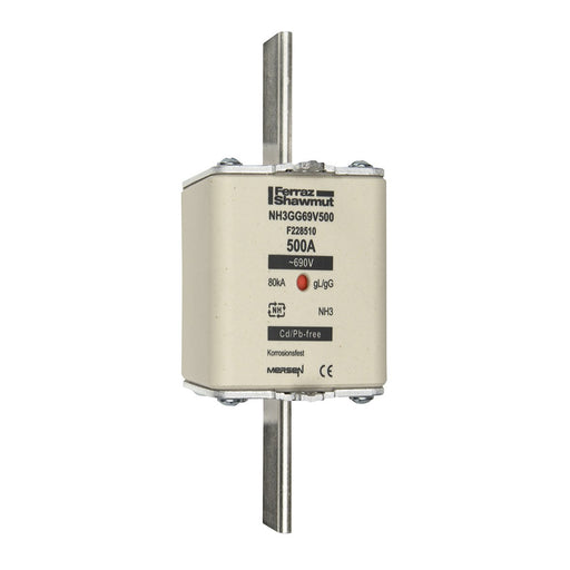 Mersen - Messersicherung NH-Sicherungseinsatz SF NH3GG69V500 Gr.3 gG 500A/690V KM