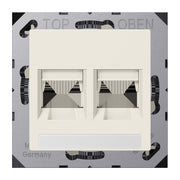 Jung - Einsatz/Abdeckung für Kommunikationstechnik Abdeckung A 1569-2 NA WE f.Modular-Jack