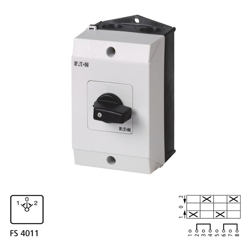 Eaton - Lastschalter Umschalter T3 32A Aufbau T3-2-8215/I2 tastend 0-Stellung