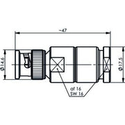 Telegärtner - Koax-Steckverbinder BNC Kabelstecker 100023344 löt/schr. für RG213