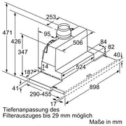 Bosch - Dunstabzugshaube Flachschirmhaube DFR097A52 Serie4