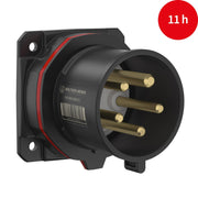 Walther Werke - CEE-Gerätestecker (IEC 60309) CEE NEO Phasenwender FW610511PH gerade 16A5P11h IP54 − 10 Stück