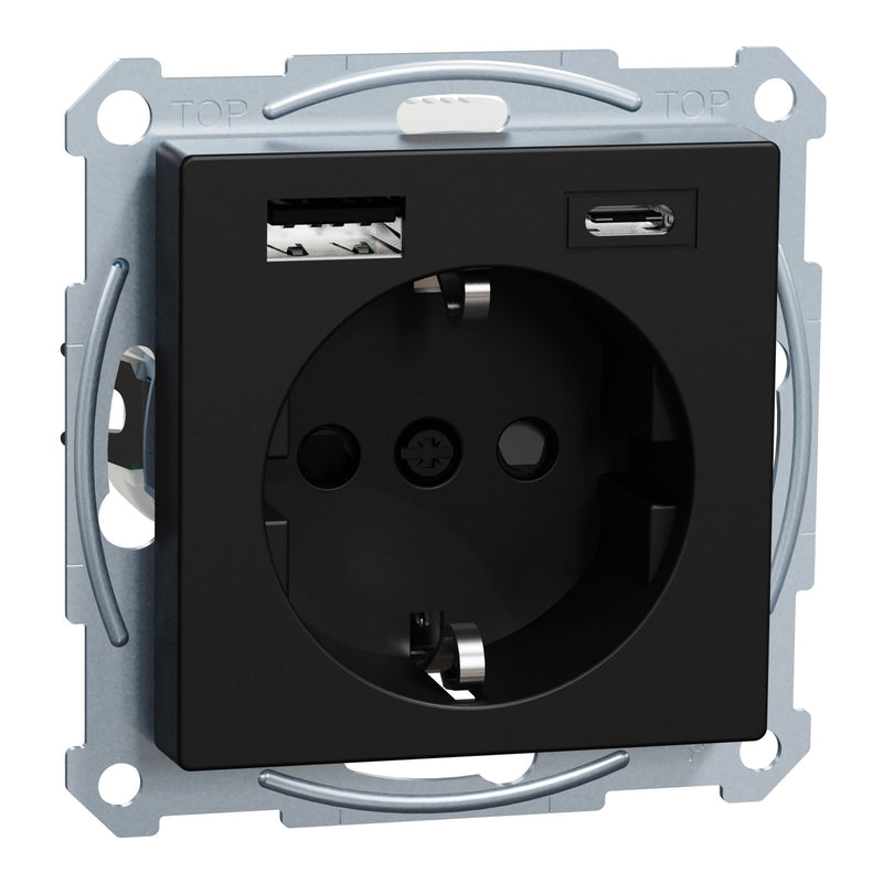 Merten - Steckdose MEG2367-0403 m. USB Ladegerät