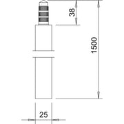 OBO Bettermann - Staberder/Tiefenerder Staberder standard 219 25 ST FT/1,5m − 5 Stück