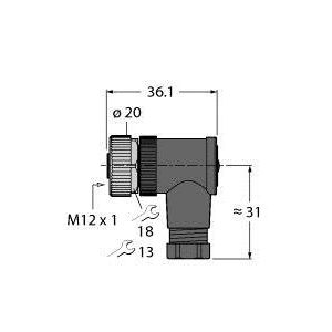 Turck - Rundsteckverbinder, feldkonfektionierbar (Industriesteckverbinder) Kupplung BM8251-0 − 1 Stück