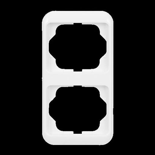 Busch-Jaeger - Abdeckrahmen Rahmen 2-fach 1732-24G studioweiß, senkr. − 1 Stück by Busch-Jaeger
