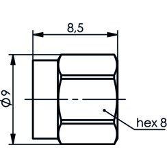 Telegärtner - Zubehör/Ersatzteile für modulares Anschlusssystem Abdeckhaube 100021277 SMA AU o.Kette − 5 Stück