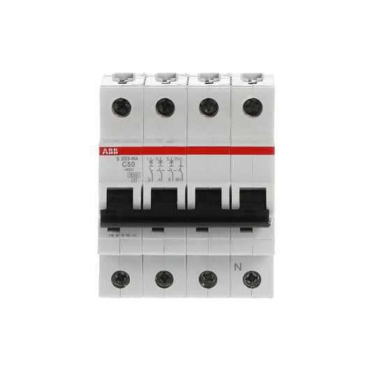 ABB Stotz S&J - Leitungsschutzschalter Sicherungsautomat S203-C50NA 6kA 50A C 3p+N (4p)