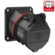 Walther Werke - CEE-Anbausteckdose (IEC 60309) CEE NEO Anbaudose schräg FW531406CC 32A 4P 6h IP54