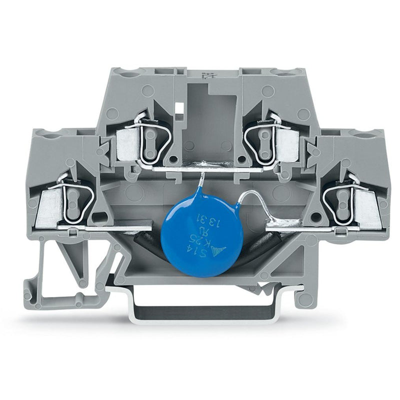 WAGO - Bauelement-Reihenklemme Bauelementklemme 280-504/281-584 Abschlussplatte,grau − 50 Stück