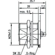 Telegärtner - Koax-Steckverbinder 7-16-KabelEinbaubuchse 100024450 50Ohm G10(UT141)