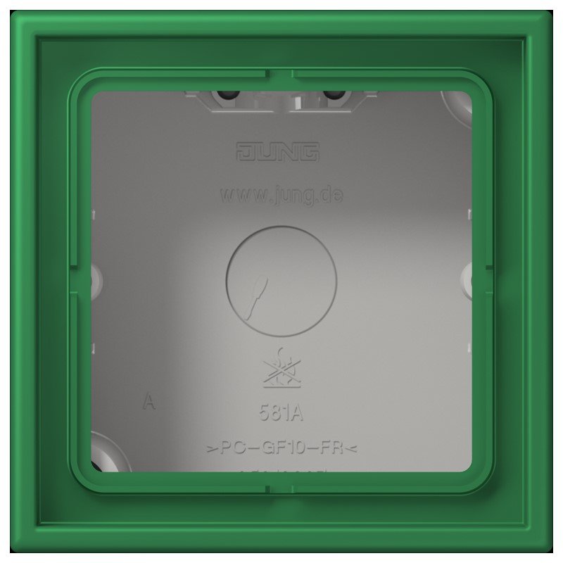 Jung - Aufputzgehäuse für Unterputzgerät Aufputz-Kappe 1fach LC 581 A 219 vert fonce (32050)