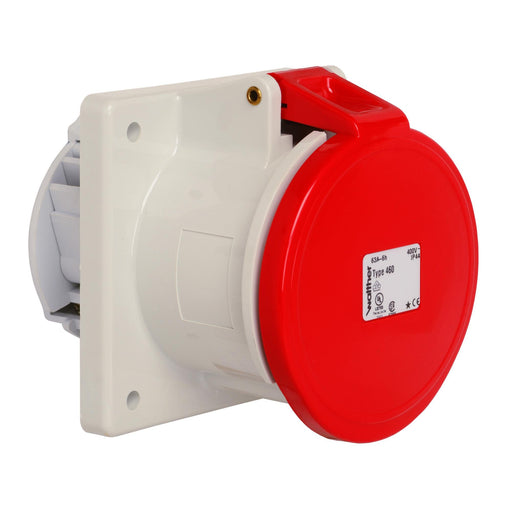 Walther Werke - CEE-Anbausteckdose (IEC 60309) Anbaudose gerade 63A 460NI 5P 400V 6h IP44