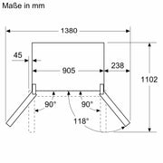 Siemens MDA - Kühl-/Gefrierkombination MultiDoorKühl/Gefrierkombi KF96NAXEA IQ500,HomeConnect