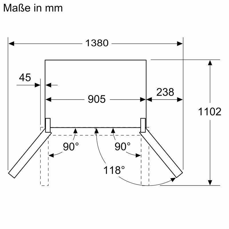 Siemens MDA - Kühl-/Gefrierkombination MultiDoorKühl/Gefrierkombi KF96NAXEA IQ500,HomeConnect