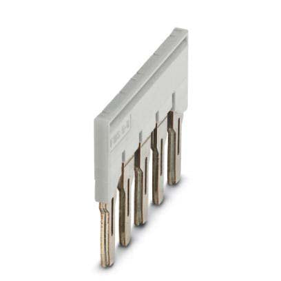 Phoenix Contact - Querverbinder/Brücker für Reihenklemme Steckbrücke FBS 5-8 GY 5-polig, grau − 10 Stück
