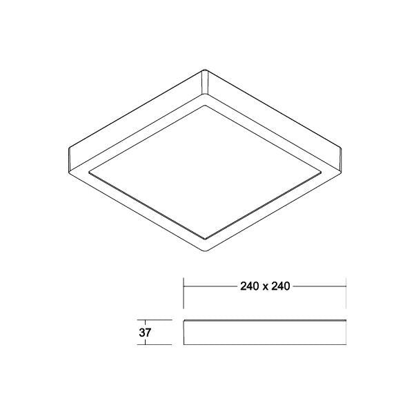 Brumberg Leuchten - Downlight/Strahler/Flutlicht LED-Anbaupanel 12250073