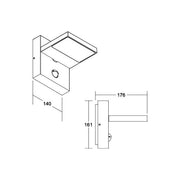 Brumberg Leuchten - Decken-/Wandleuchte LED-Wandleuchte 65131103 3000K, graphit