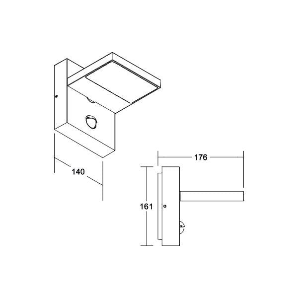 Brumberg Leuchten - Decken-/Wandleuchte LED-Wandleuchte 65131103 3000K, graphit