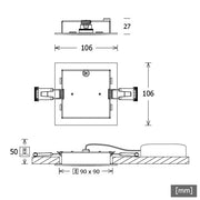 LTS Licht&Leuchten - Downlight/Strahler/Flutlicht LED-Einbauleuchte CHOCM-R 220. #665604 840 DALI ws