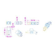 EFB-Elektronik - Modularer Steckverbinder RJ45 Buchse Cat6A Keystone E-200100 10GE Slimline