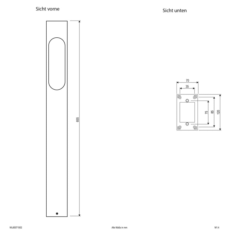 EVN Lichttechnik - Wegeleuchte WL65071502 3000K, 230V, 159lm