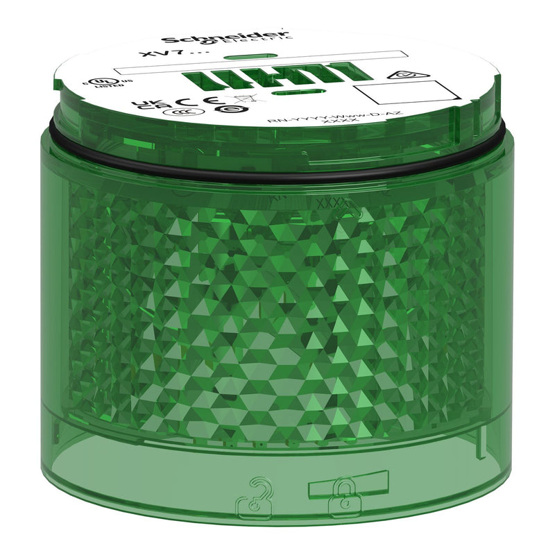 Schneider Electric - Signalsäulenelement, optisch Leuchtelement Dauerl. XVB7C23 Gn Led 24V Acdc