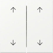 Gira - Abdeckung/Bedienelement für Installationsschalterprogramme Wippe 2f Pfeile 329727 Reinweiß m