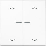 Jung - Abdeckung/Bedienelement für Installationsschalterprogramme Wippe Symbole/Lichtl.aws LS 995 KO5MP WW für Taster 2-fach