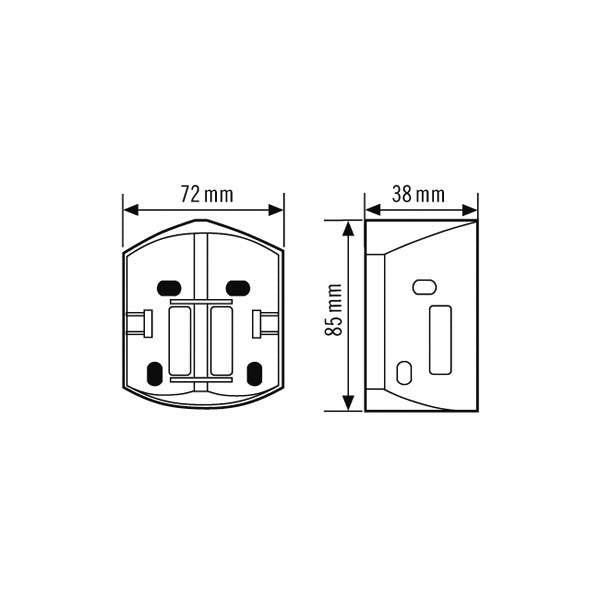 ESYLUX - Zubehör/Ersatzteile für Bewegungsmelder RC-Ecksockel ws RC EDGE MOUNTING WH f. BWM der RCi Ser
