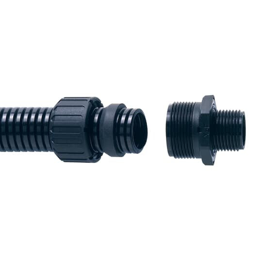 ABB Stotz S&J T&B - Kunststoff-Wellschlauch-Verschraubung Verschraubung gerade ASC42/M40/A/BL M40 Polyamid − 2 Stück