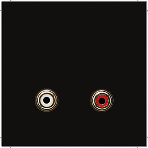 Jung - Multifunktions-Anschlussdose Multimedia-Anschluss sw MA LS 1021 SW Cinch Audio/Tragring