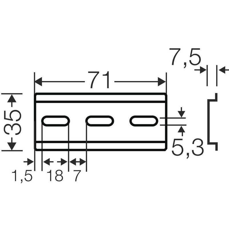 Hensel - Tragschiene DK TS 01 71mm