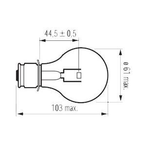 Scharnberger+Hasenbein - Flugfeldbefeuerungslampe Conventiona Flugplatzlampe 11356 P28s 6,6A 200W 200h