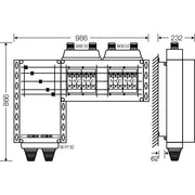 Hensel - Sicherungskasten Verteiler 4x3xNH 00 Mi AS 9144 125A 5-pol.Sch.250A