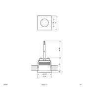 EVN Lichttechnik - Downlight/Strahler/Flutlicht P-LED Deckeneinbauleuchte P04030102 3000K 700mA quad. ws