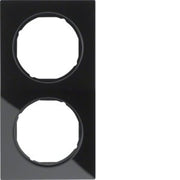Berker - Abdeckrahmen Rahmen Glas/sw 10122216 2fach