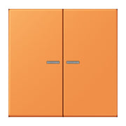 Jung - Abdeckung/Bedienelement für Installationsschalterprogramme Wippe 2fach m. Lichtleiter LC 995 KO5 225 orange clair (32081)