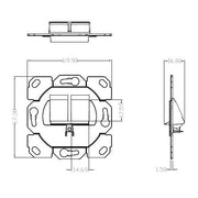EFB-Elektronik - Einsatz/Abdeckung für Kommunikationstechnik Tragring umlaufend ET-25111K 2-Port