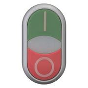 Eaton - Frontelement für Drucktaster Doppeldrucktaste M22-DDLM-GR-X1/X0 mit Leuchtmelder − 5 Stück
