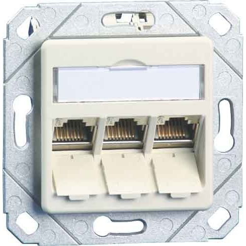 Metz Connect - Kommunikationsanschlussdose Kupfer Anschlussdose C6Amodul Upk TN C6Amod-3UPk-270rw 3Port 270 Upk,rws