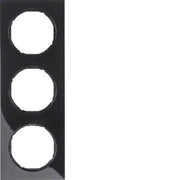 Berker - Abdeckrahmen Rahmen sw/gl 10132245 3fach