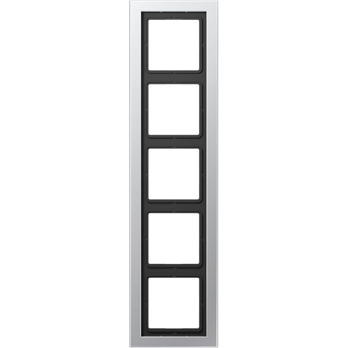 Jung - Abdeckrahmen Rahmen 5-fach alu lack ALD 2985-L waage/senkrecht