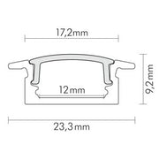 Nobile - Zubehör/Ersatzteile für Lichtschlauch/-band Alu T-Profil 2m 5011146804 Abdeckung transp. − 1 Stück