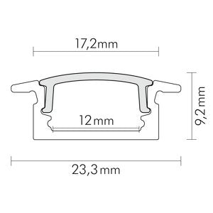 Nobile - Zubehör/Ersatzteile für Lichtschlauch/-band Alu T-Profil 2m 5011146804 Abdeckung transp. − 1 Stück