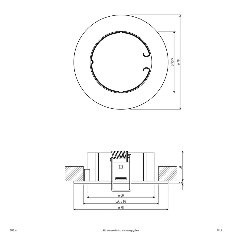 EVN Lichttechnik - Downlight/Strahler/Flutlicht NV EB-Leuchte 511 014 alu/mt 50W 12V IP20