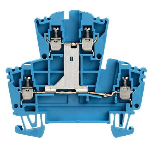 Weidmüller - Durchgangs-Reihenklemme Doppelklemme WDK 2.5V BL − 50 Stück